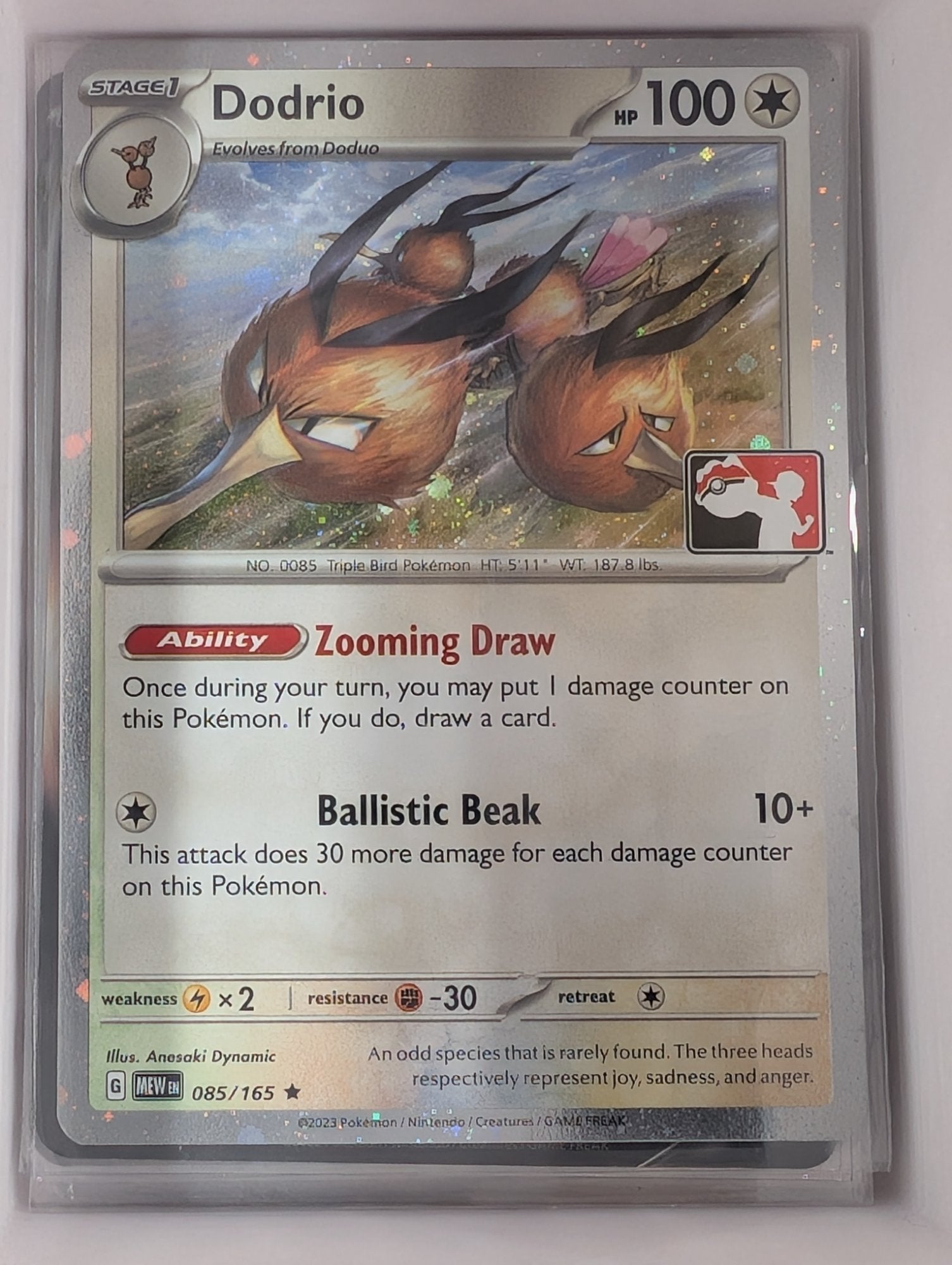 Dodrio 151 (Prize Pack Stamped) - 085 - Scarlet and Violet Pokemon PCL Pop Culture Larrikin Dodrio 151 (Prize Pack Stamped) - 085 - Scarlet and Violet Pokemon PCL Pop Culture Larrikin