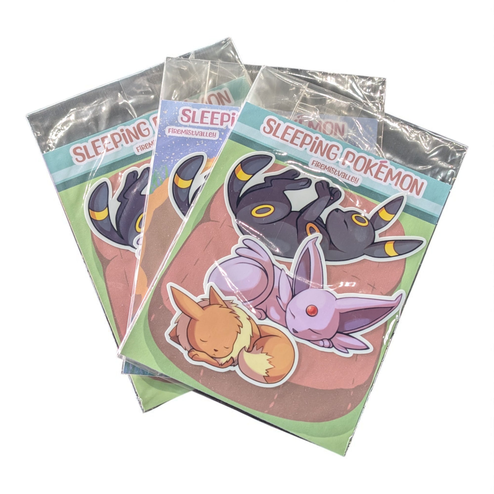 Artist Series - Sleeping Poke'pals - Eevie's Set 1 - FireMistValley