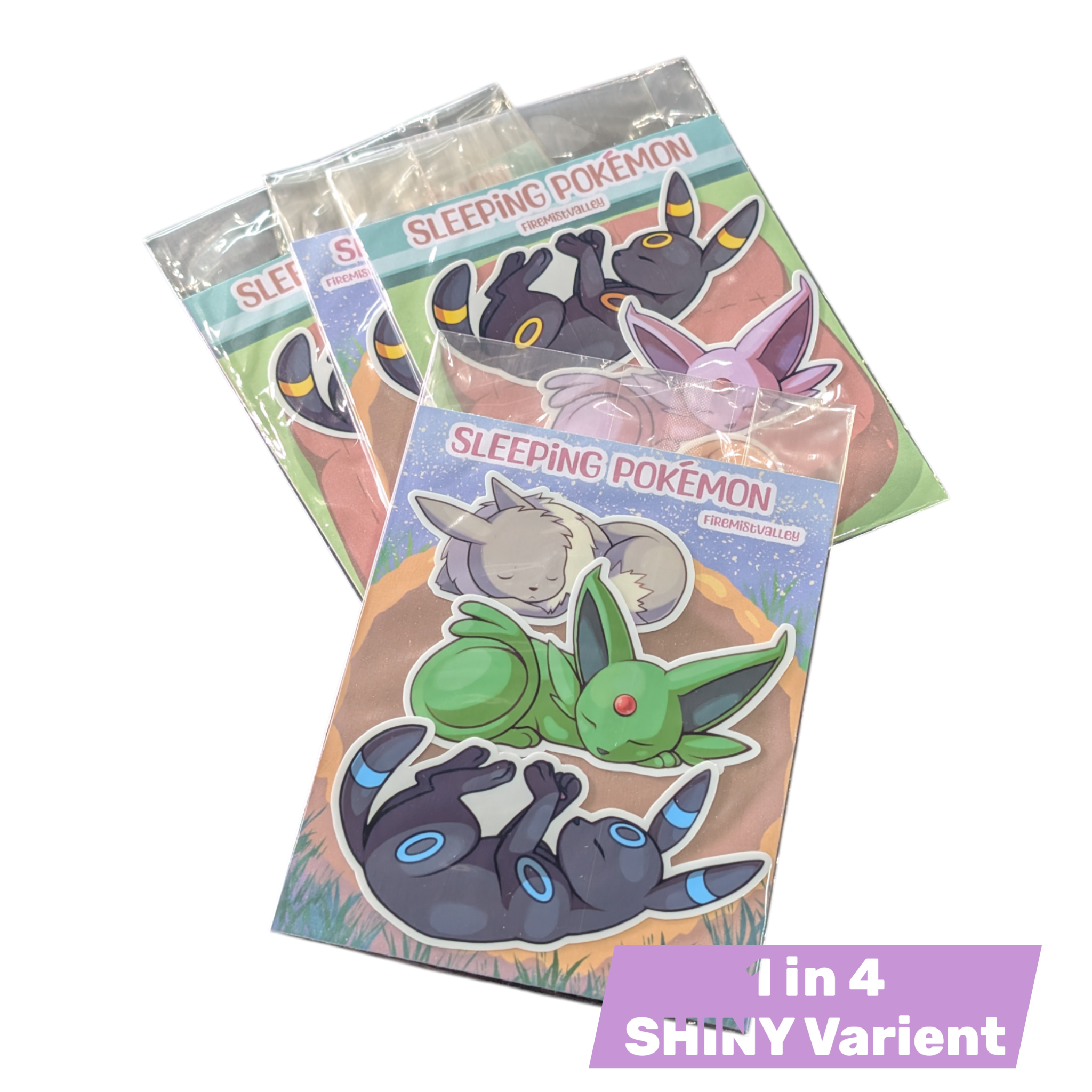 Artist Series - Sleeping Poke'pals - Eevie's Set 1 - FireMistValley