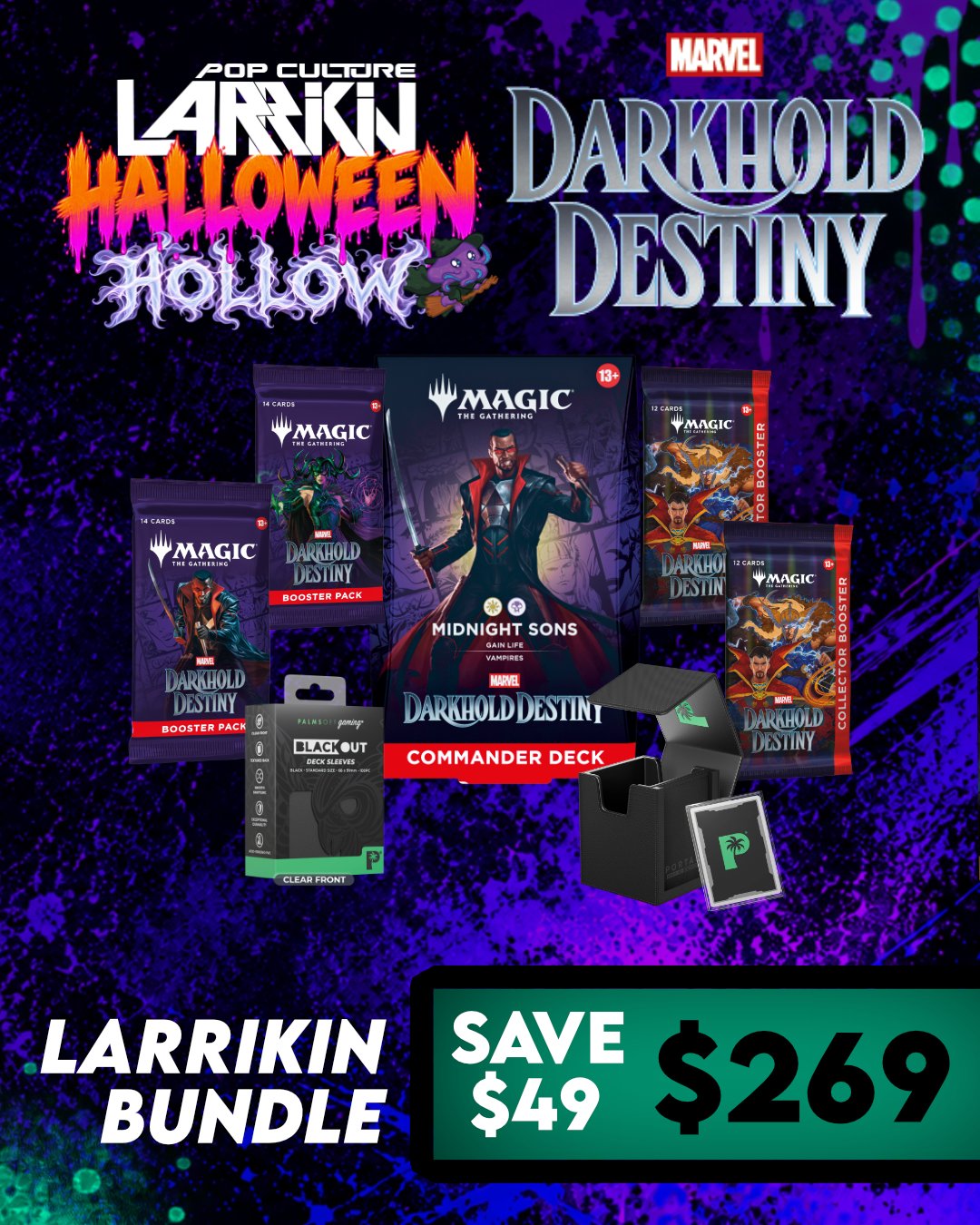 MTG Marvel Darkhold Destiny Larrikin Halloween Collector Bundle – $269, save $49