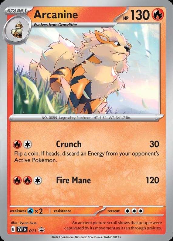 Image of Arcanine Scarlet and Violet Promos (svp) #011