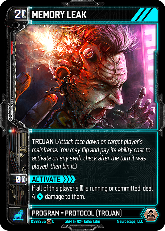 Official Neuroscape card art — Memory Leak (Program)
