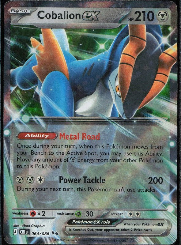 Cobalion ex #64 Chaos Rising en
