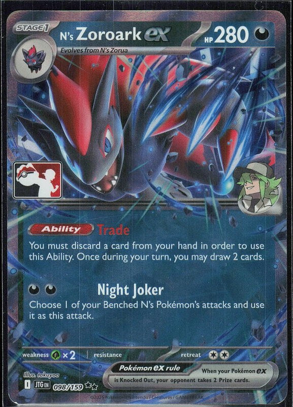 N's Zoroark ex #98 Prize Pack Journey Together en
