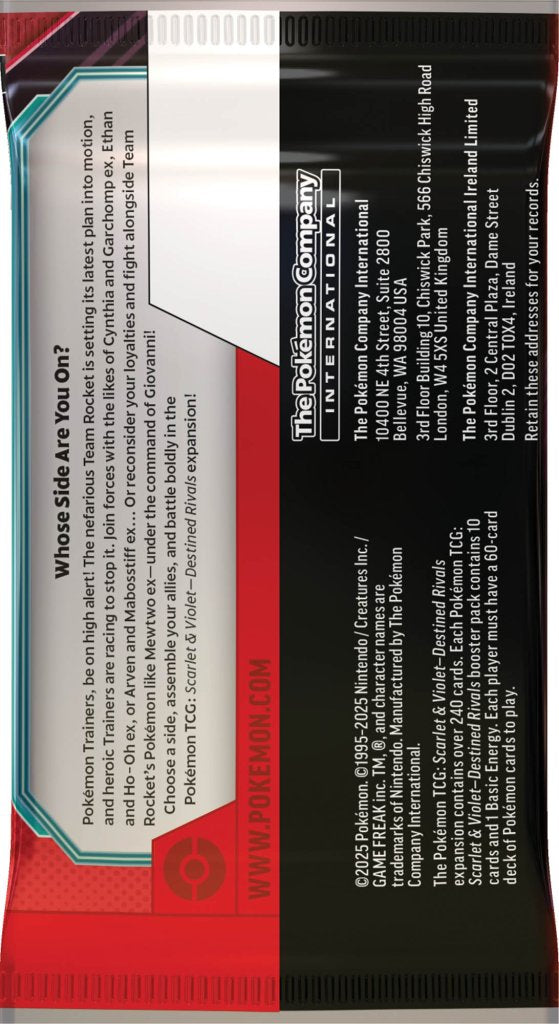 Pokémon TCG Scarlet & Violet Destined Rivals Booster - Pop Culture Larrikin 