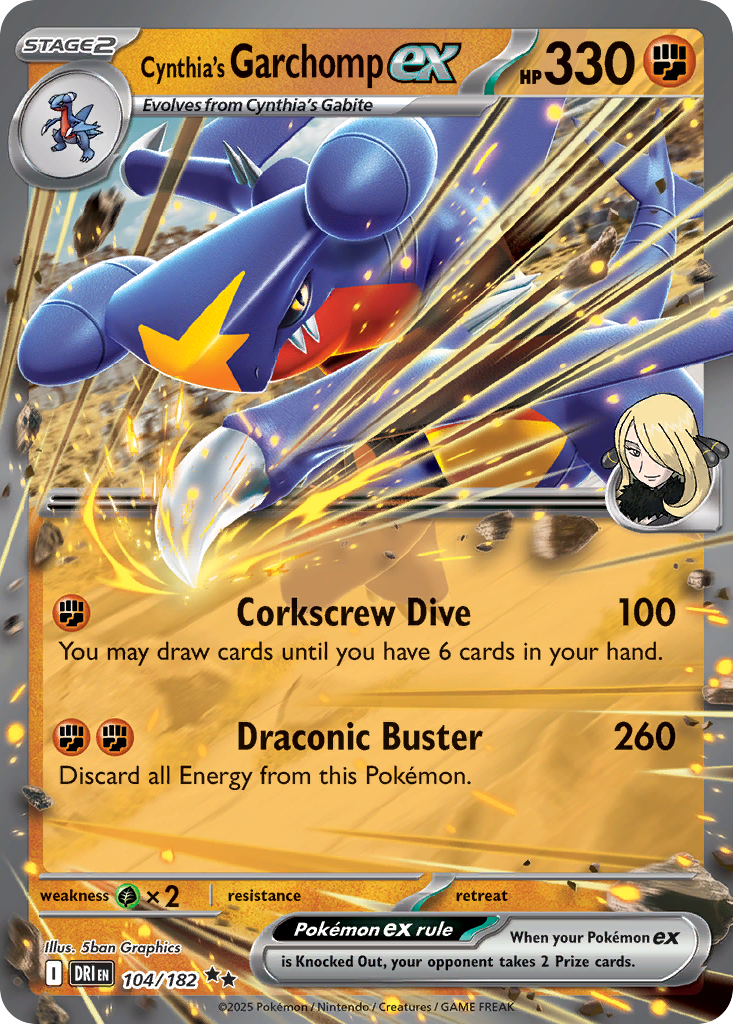 Cynthia's Garchomp ex #104 Mega Series Destined Rivals en