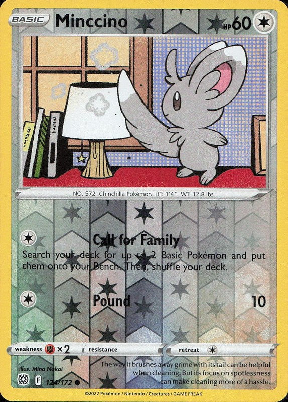 Minccino #124 reverse_holo Brilliant Stars en