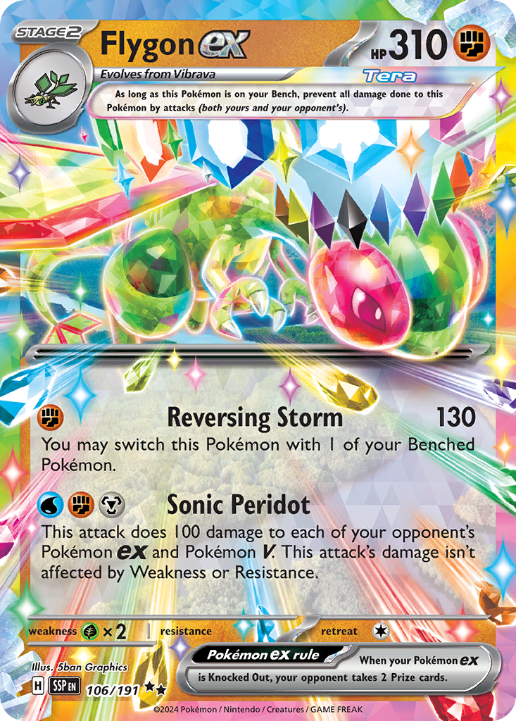 Flygon ex #106 Scarlet & Violet Surging Sparks en