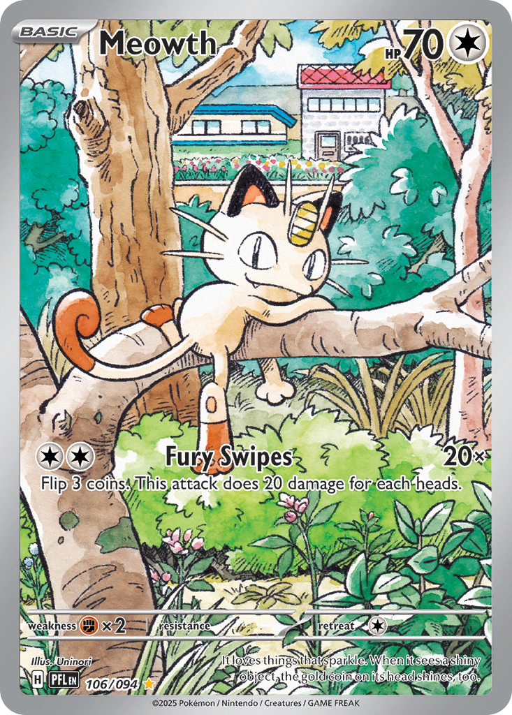 Meowth #106 Phantasmal Flames en