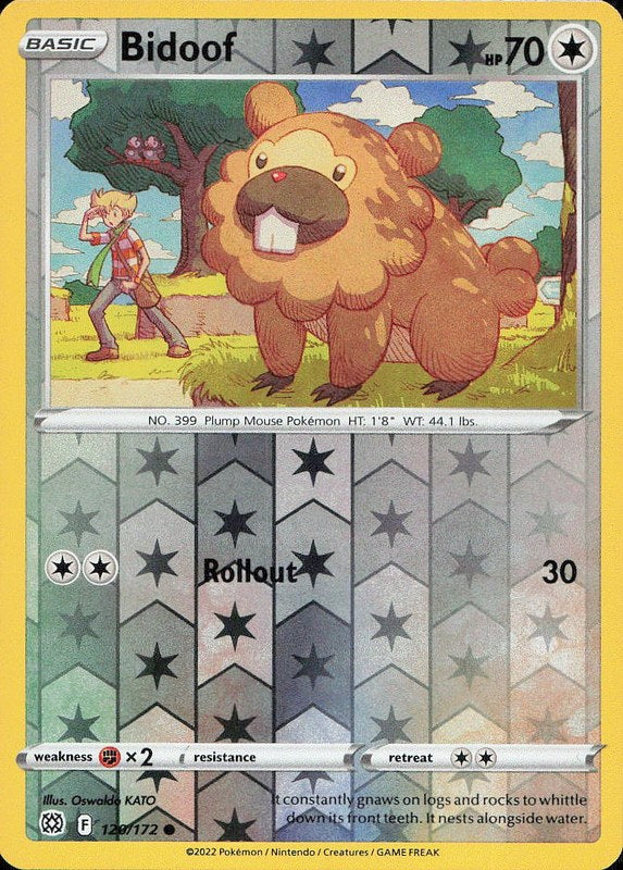 Bidoof #120 reverse_holo Brilliant Stars en