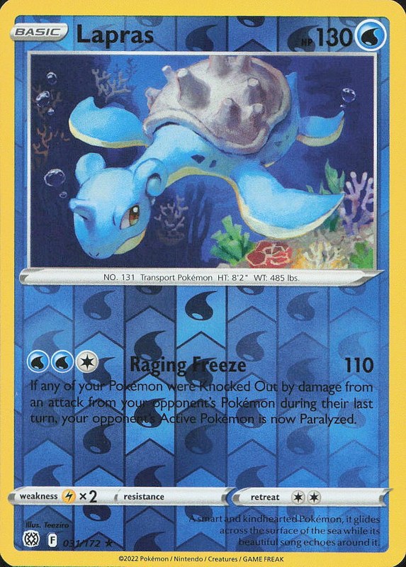 Lapras #31 reverse_holo Brilliant Stars en