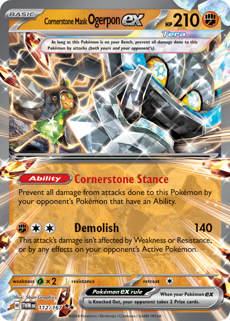 Cornerstone Mask Ogerpon ex #112 Twilight Masquerade en