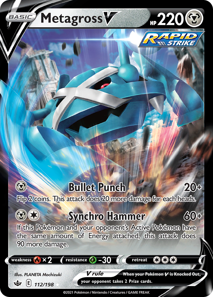Metagross V #112 Chilling Reign en