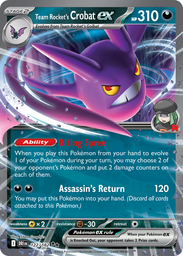 Team Rocket's Crobat ex #122 Destined Rivals en