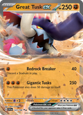 Great Tusk ex #123 Black & White Scarlet & Violet en