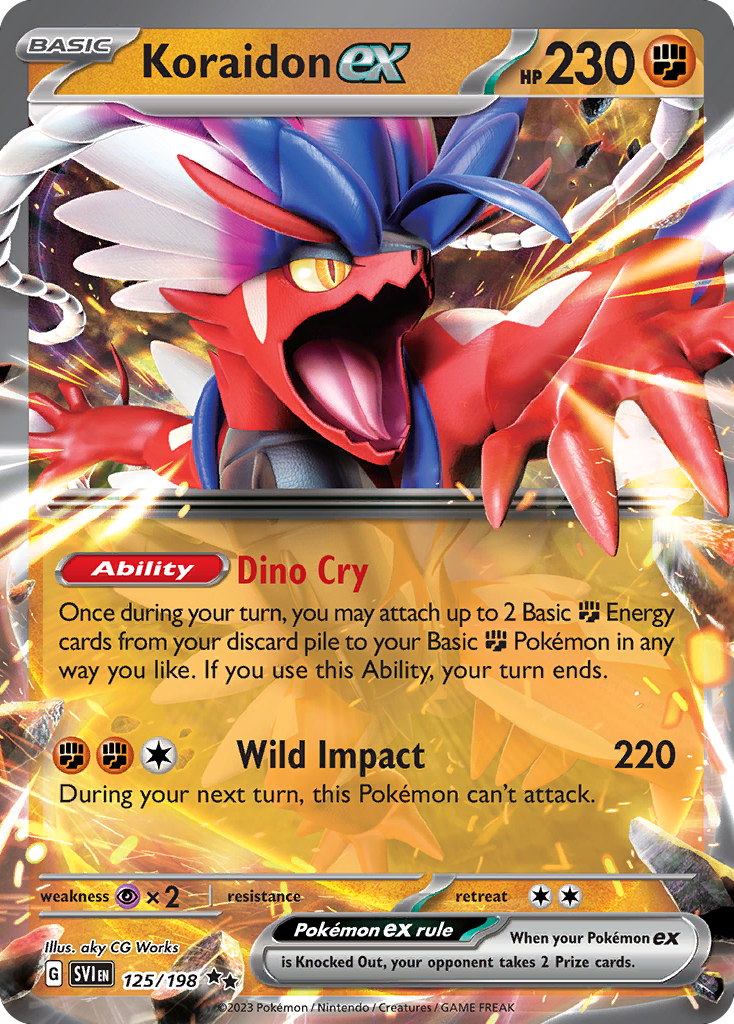 Koraidon ex #125 Scarlet & Violet en