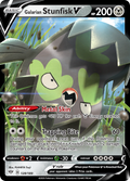 Galarian Stunfisk V #128 Darkness Ablaze en