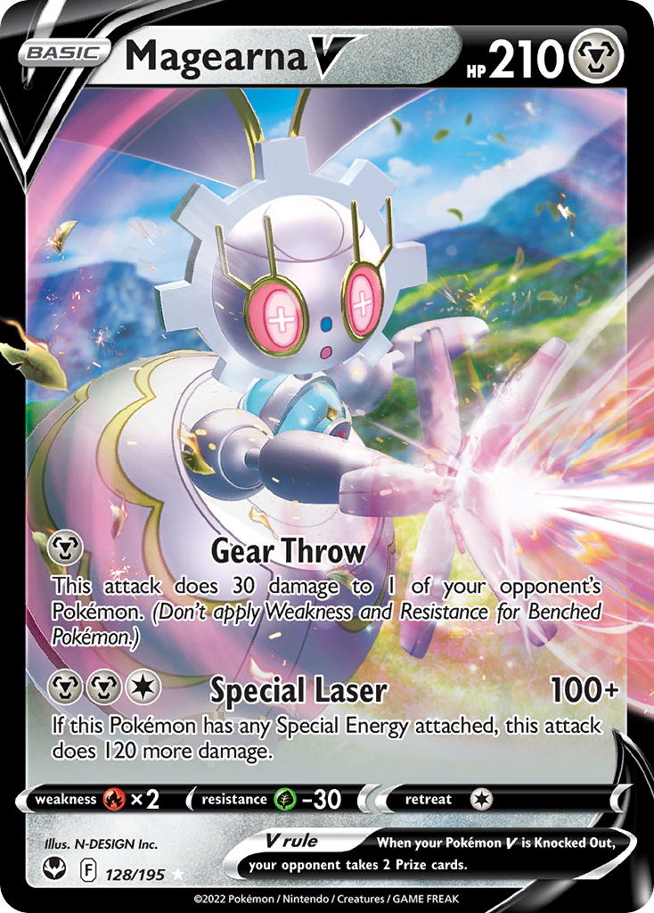 Magearna V #128 Silver Tempest en