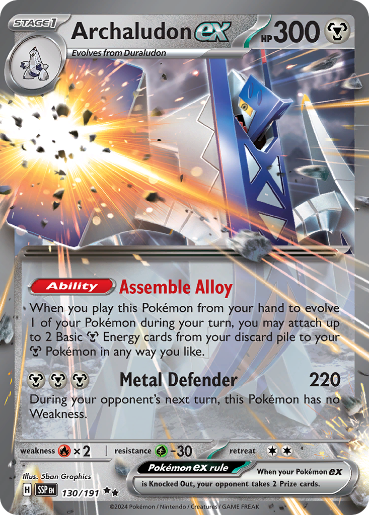 Archaludon ex #130 Surging Sparks en