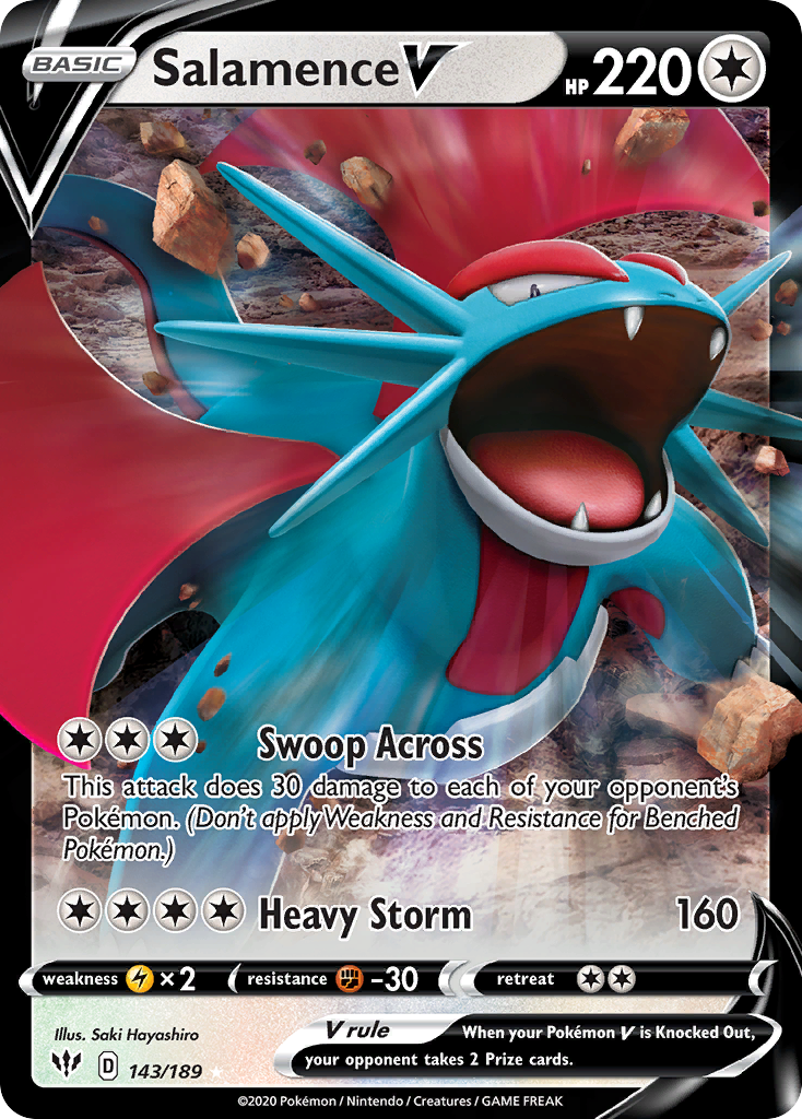 Salamence V #143 Darkness Ablaze en