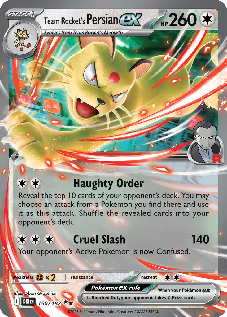 Team Rocket's Persian ex #150 Destined Rivals en