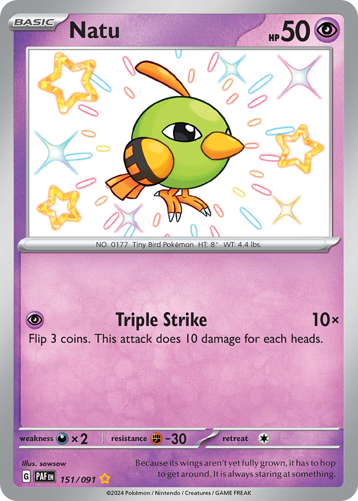 Natu #151 Paldean Fates en