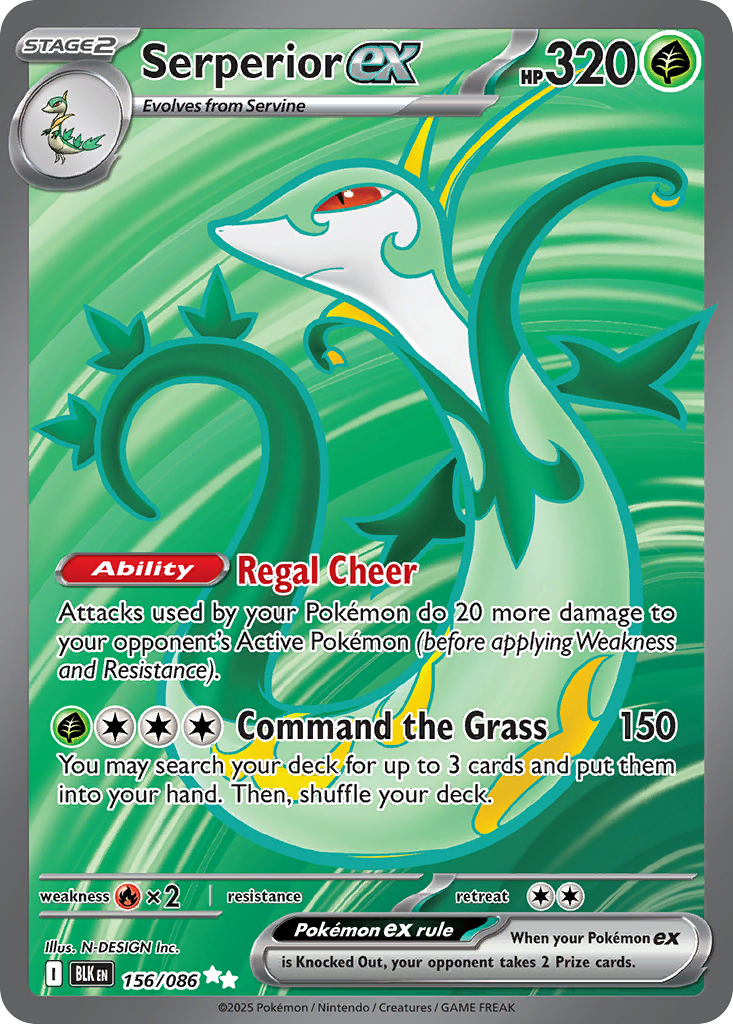 Serperior ex #156 Black Bolt en