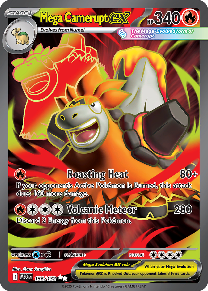Mega Camerupt ex #156 Mega Evolution en