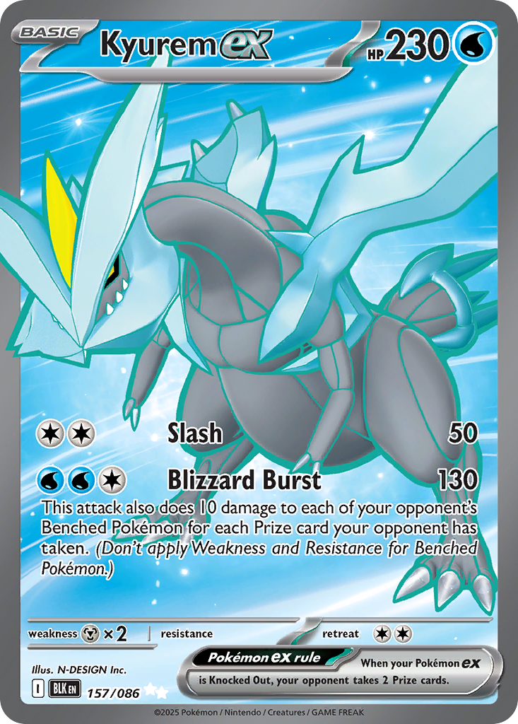 Kyurem ex #157 BLK Black Bolt en Pokemon