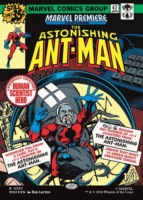 The Astonishing Ant-Man #397 Foil, Borderless MSH Marvel Super Heroes EN MTG