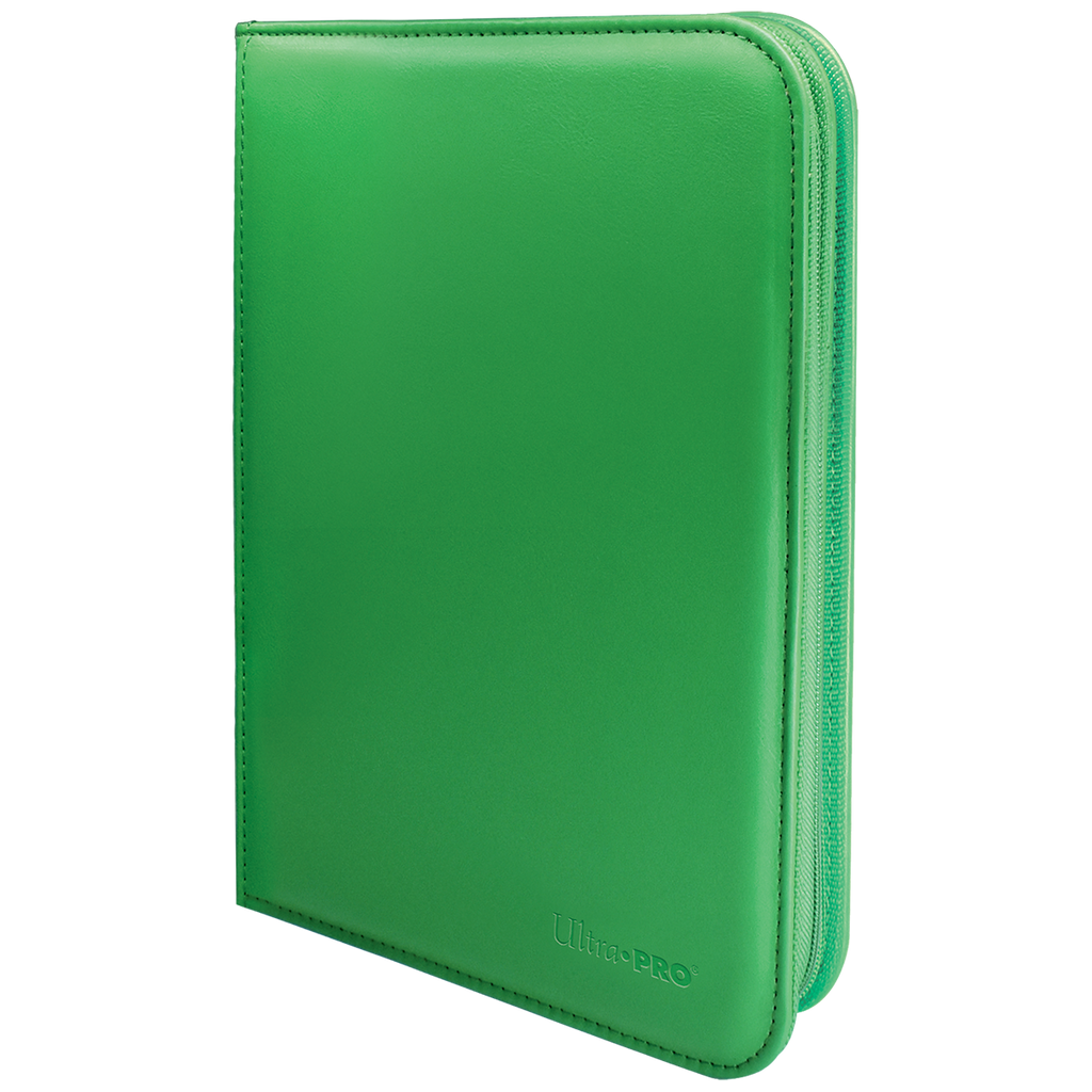 Vivid 4-Pocket Zippered PRO-Binder - Ultra-PRO - Green angle - Pop Culture Larrikin