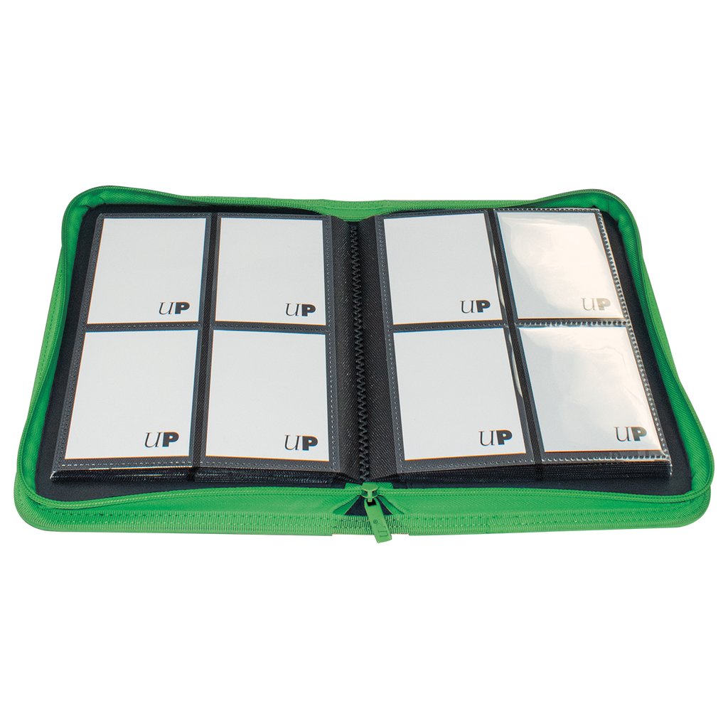 Vivid 4-Pocket Zippered PRO-Binder - Ultra-PRO - Green open - Pop Culture Larrikin