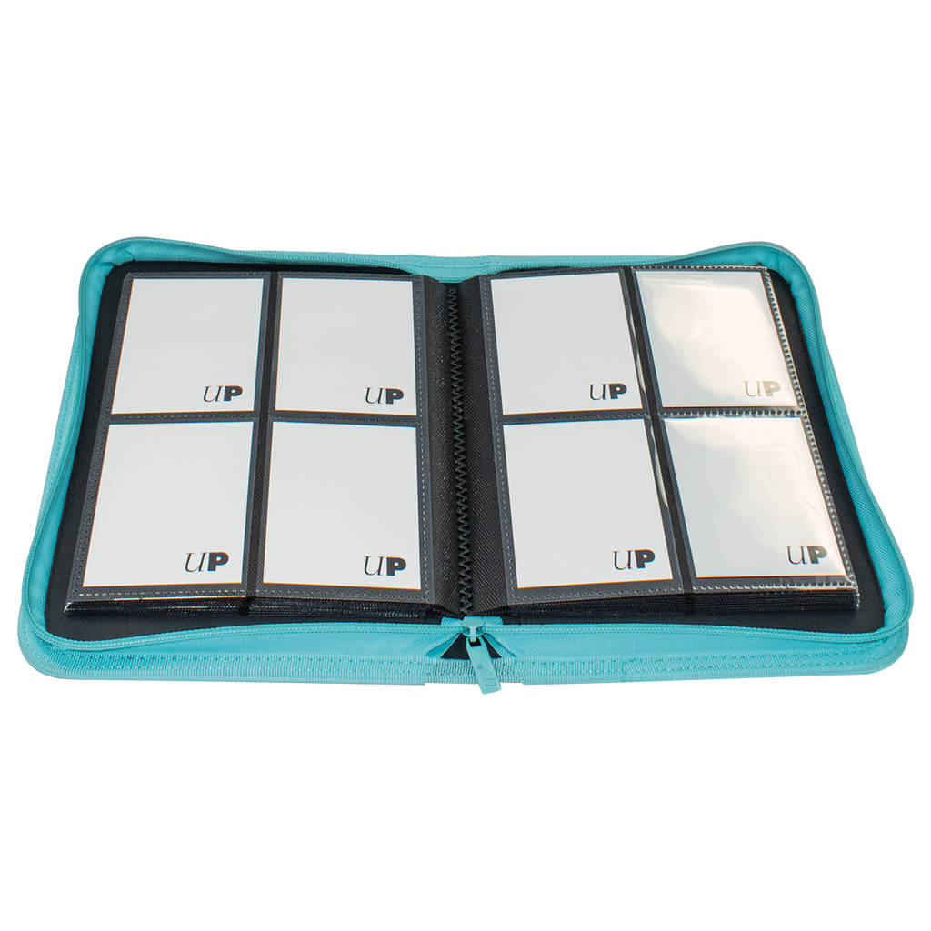 Vivid 4-Pocket Zippered PRO-Binder - Ultra-PRO - Light Blue open - Pop Culture Larrikin