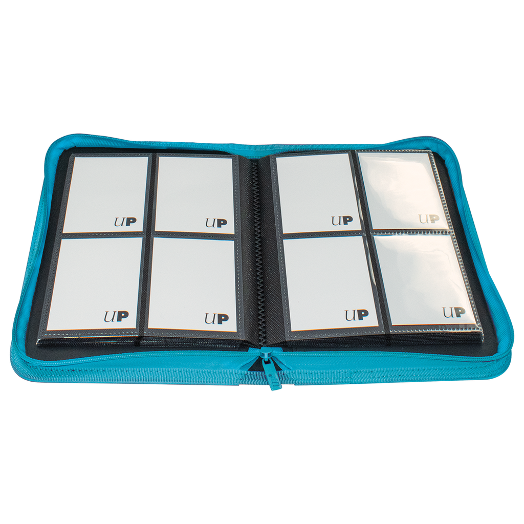 Vivid 4-Pocket Zippered PRO-Binder - Ultra-PRO - Teal open - Pop Culture Larrikin