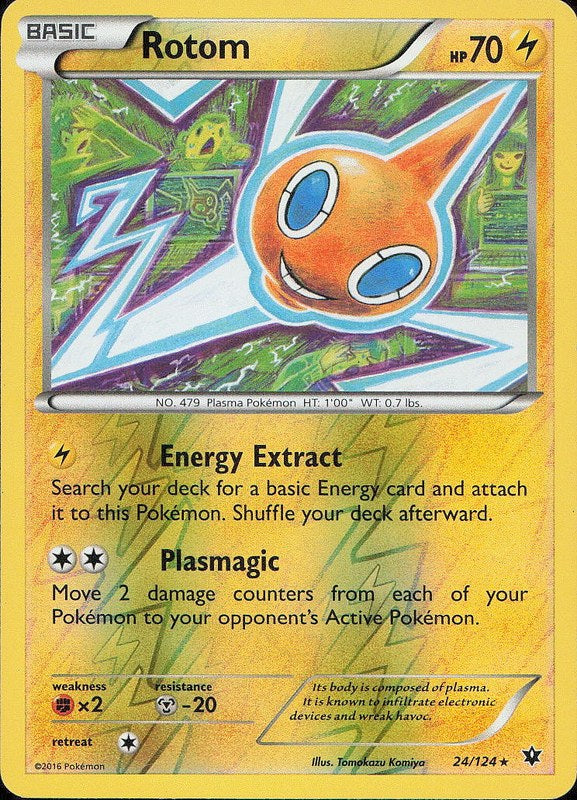 Rotom #24 reverse_holo Fates Collide en
