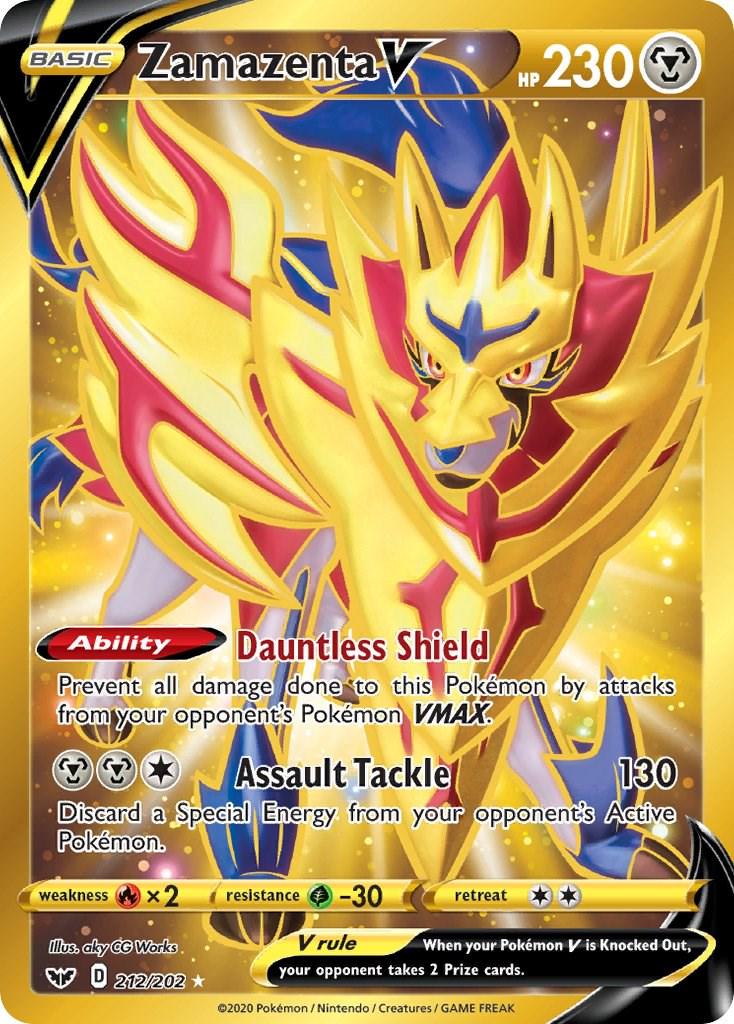 Zamazenta V - Pokemon Sword & Shield - 212 - PSA 10 Graded