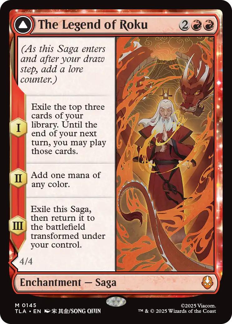 The Legend of Roku - 145 Foil - MTG: Avatar The Last Airbender (TLA)