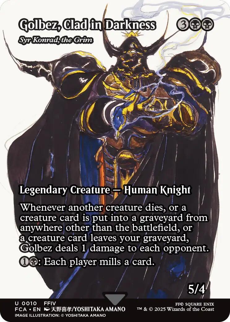 Image of Syr Konrad, the Grim (Golbez, Clad In Darkness) - 10 - MTG C-AC - Foil