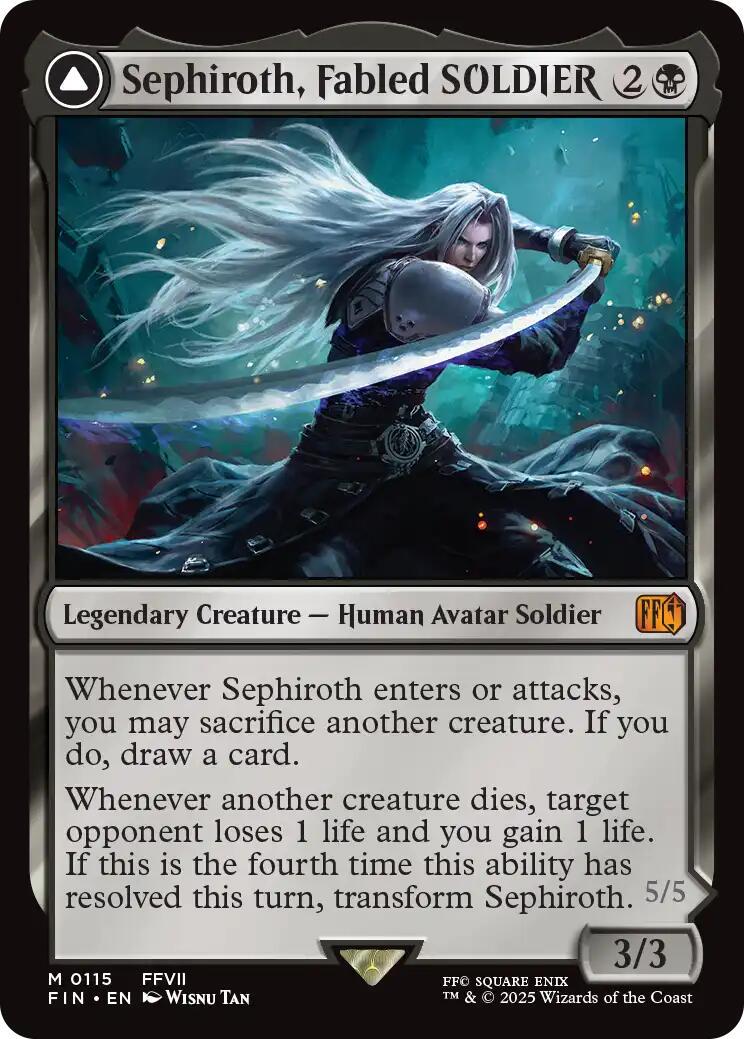 Image of Sephiroth, Fabled SOLDIER Final Fantasy - 115 - MTG C-AC