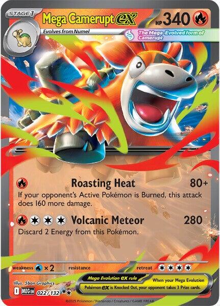 Mega Camerupt ex - Mega Evolution - 22 - Non-Foil C-JT