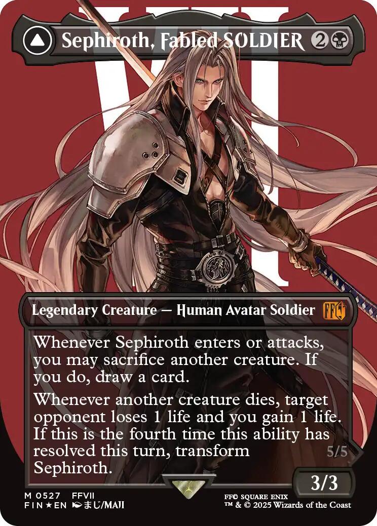 Image of Sephiroth, Fabled SOLDIER Final Fantasy - 527 - MTG C-AC - Surge Foil