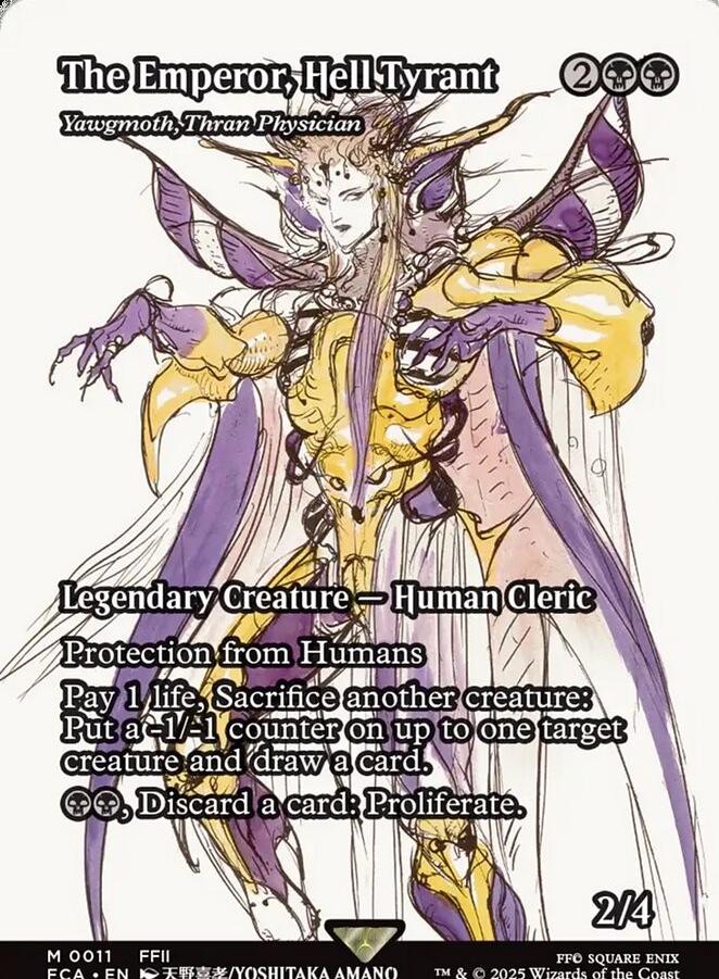 Image of Yawgmoth, Thran Physician (The Emperor, Hell Tyrant) - 11 - MTG C-AC - Foil