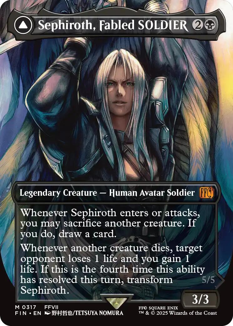 Image of Sephiroth, Fabled SOLDIER Final Fantasy - 317 - MTG C-AC