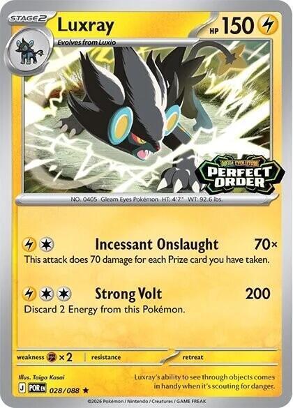 Luxray #28 Sealed Perfect Order Stamp Perfect Order en