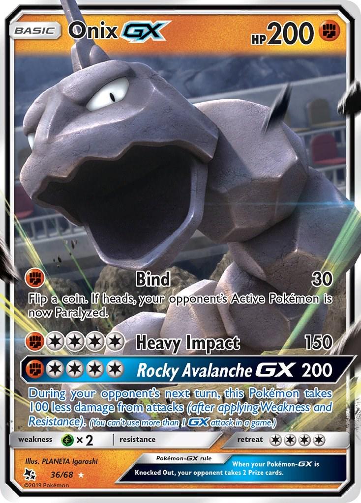 Onix-GX Hidden Fates - 36 - Sun and Moon  PCL - Pop Culture Larrikin 