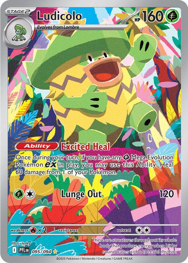 Image of Ludicolo 095 - Phantasmal Flames - Mega Evolution Series Holo - Pop Culture Larrikin 