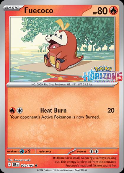 Fuecoco #29 Pokemon Horizons Surging Sparks en