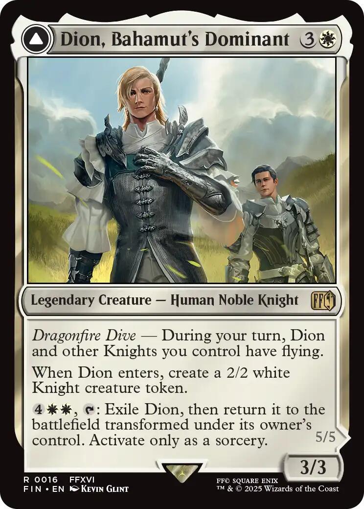 Image of Dion, Bahamut's Dominant Final Fantasy - 16 - MTG C-AC - Foil/Holo