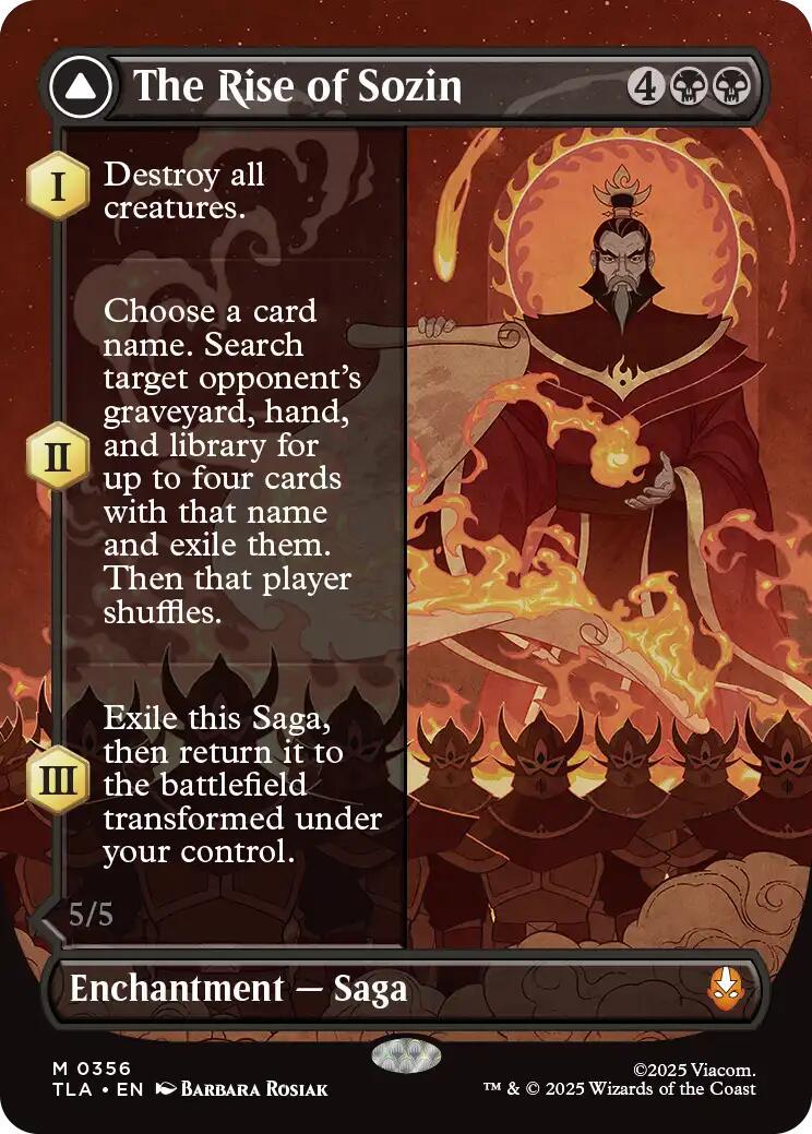 The Rise of Sozin - 356 Borderless - MTG: Avatar The Last Airbender (TLA)