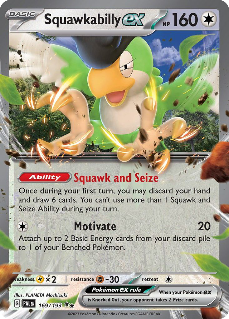 Squawkabilly ex #169 Paldea Evolved en